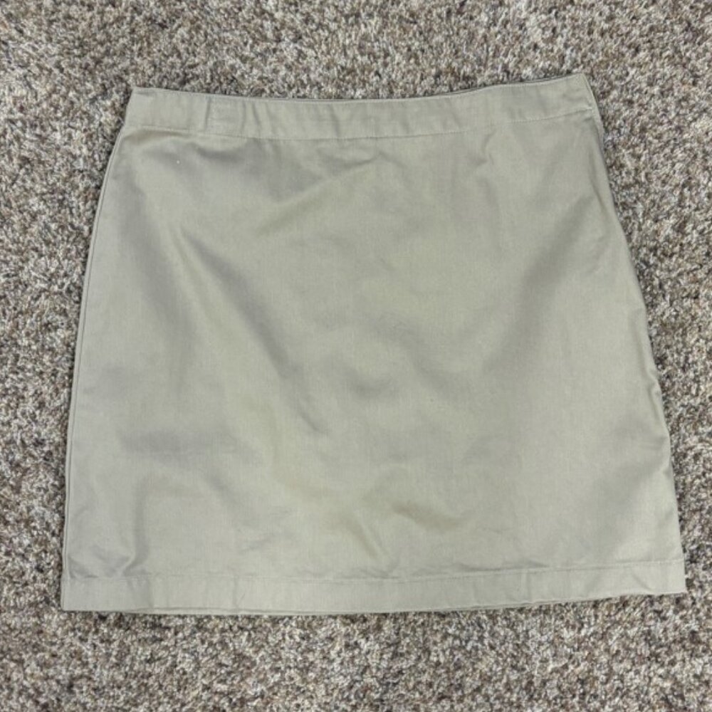 Lands' End Tan Skort Classic Cotton Blend